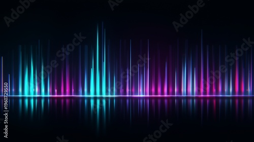 サウンドイコライザー ネオンの光の残像と反響