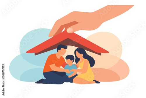 Person receiving help and support from another person.