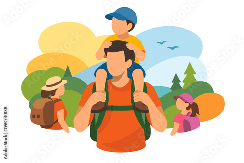 Two hikers with backpacks enjoying a scenic outdoor adventure.