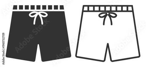 Casual summer shorts clothing flat icon transparent background