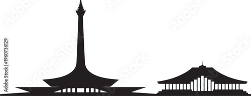 Monuments silhouette national monument tall tower building famous structures