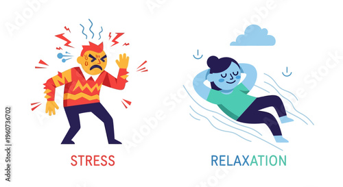 Contrast Between Stress and Relaxation Visual Depiction of Emotional States