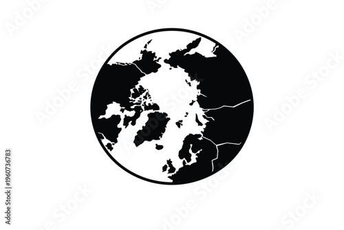 Minimalist World Map Silhouette for Global Business and Design Projects