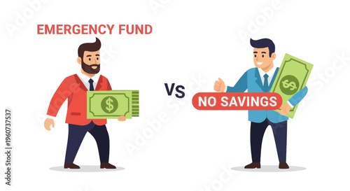 The Crucial Contrast Between Financial Preparedness with an Emergency Fund and the Risks of Having No Savings