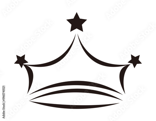 シンプルな王冠のイラスト　