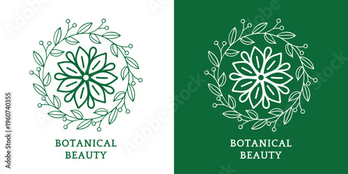 florist and botanical logo design for graphic designer or branding