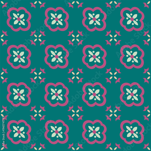 Vibrant Retro Groovy Floral Pop Art