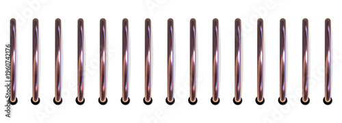 Billede på lærred Realistic metal ring binders for notebooks or calendars