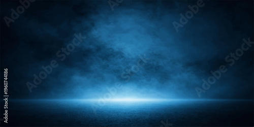 A dark blue sky with clouds creates a dramatic nature backdrop where light meets storm, blending a textured cloudscape with the deep color of a night sea