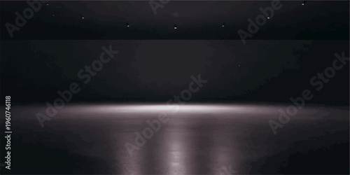 Abstract light background with space and light effects featuring blue energy motion and a digital planet glow on a dark black sky backdrop for an artistic wallpaper design