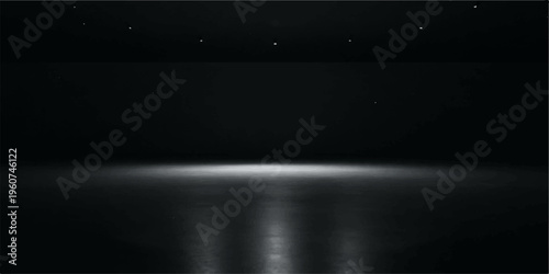 Blue motion lines create a digital art illustration with a spotlight flash against a dark metal texture backdrop for an abstract light background design