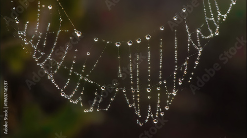 radial. Dew drops in a circular pattern along delicate spider web threads. wildlife magazines, conservation campaigns, designed for wildlife conservation campaigns, supports conservation.
