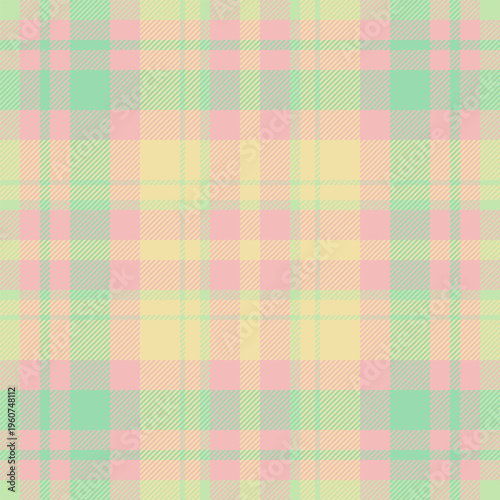 Picnic texture plaid vector, model check fabric seamless. Worn pattern tartan background textile in light and yellow colors.