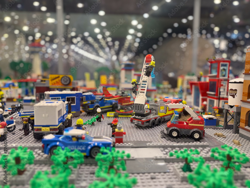Obraz premium Lego emergency city diorama