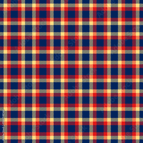Plaid for USA casual fashion and buffalo check textiles. Seamless vector patterns suit apparel, blankets, scarves, and lifestyle projects.