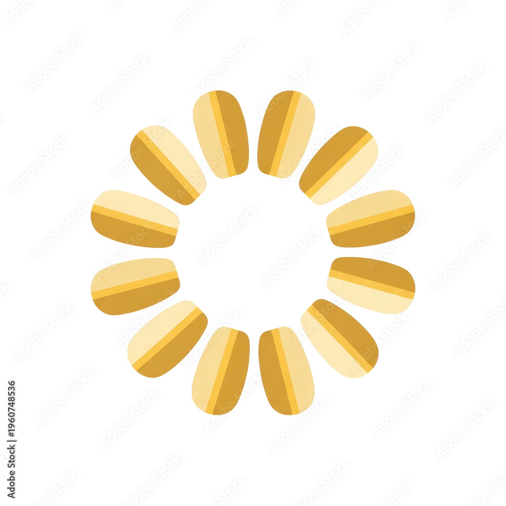 Obraz premium Golden circular loading spinner icon