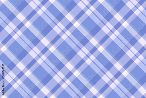 Vintage seamless fabric background, diverse texture check tartan. Expensive plaid vector pattern textile in light and blue colors.