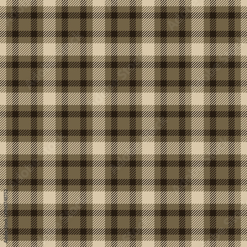 Punk fabric plaid pattern, tie vector tartan texture. Naked seamless textile check background in amber and black colors.