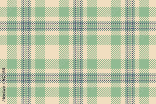 Rough background textile seamless, 1970s plaid check fabric. Composition tartan pattern texture vector in pastel and light colors.