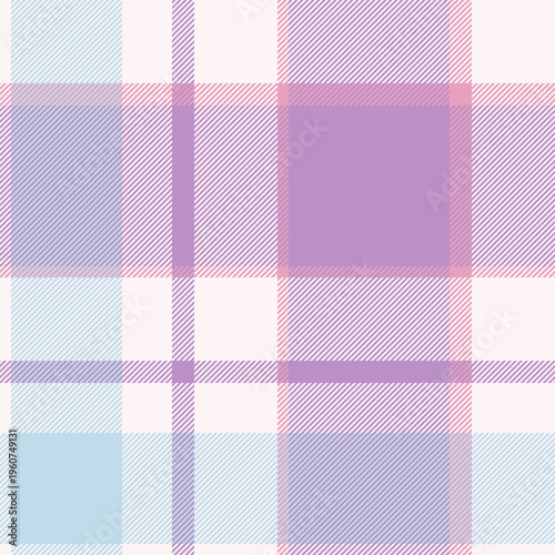 Oktoberfest check texture pattern, nostalgia plaid textile fabric. Illustration vector background seamless tartan in lavender blush and pastel colors.