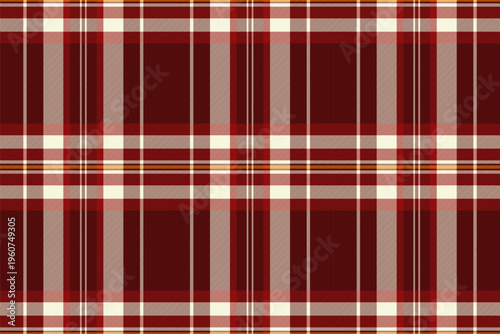 Premium pattern texture plaid, tribal background tartan textile. Customized fabric seamless check vector in red and beige colors.