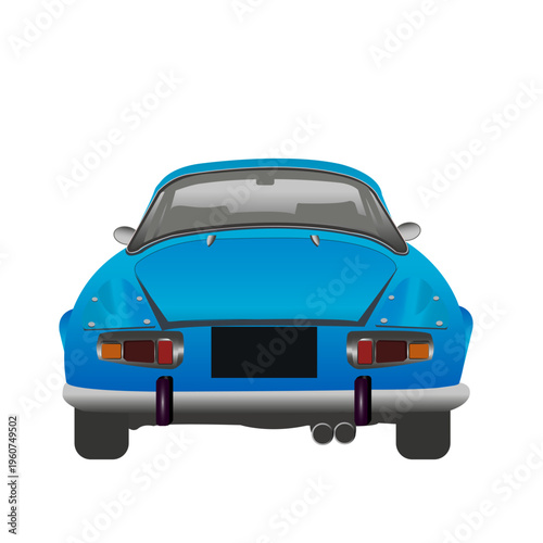 Voiture de sport vue de dos