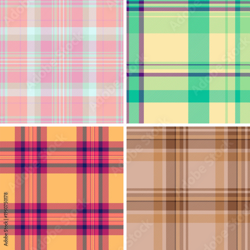 Plaid pack perfect for table settings and runners. Seamless repeats elevate traditional holiday meals.