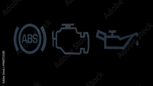 Blinking Yellow Check Engine Light, indicating a potential engine malfunction or issue that requires immediate attention, such as a misfire or emission problem.