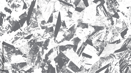 Abstract monochrome textured background with rough brush strokes and speckled patterns