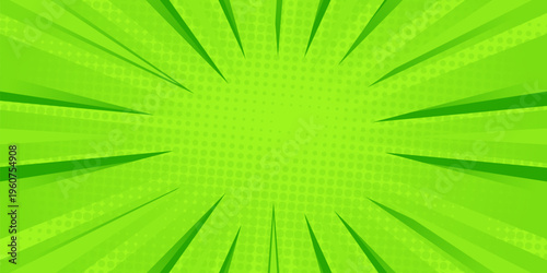 Halftone Pop Art Style Star Explosion Pattern Cartoon Background, Vintage Tone Light Effect Vector illustration wow banner with gradient design