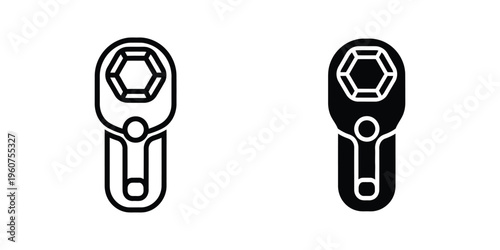 Comparison of a standard and filled-in hex key socket design for tools