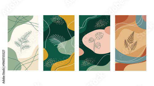 Mystical Gothic Boho Line Art Social Media Story Templates and Backgrounds