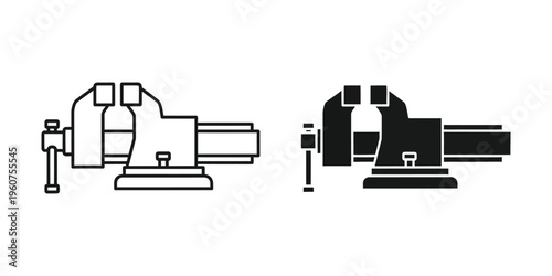 Comparison of a standard vise and a quick-release bench vise in use