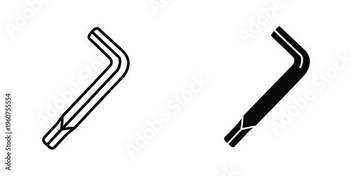 Comparison of a pencil and a thick black marker with angled tips