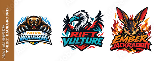 Fury walrus esports gaming mascot logo design for sport and t shirt background.