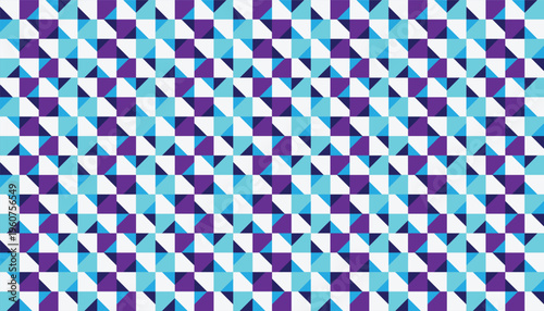 Modern geometric seamless pattern with blue and purple triangles for tech background