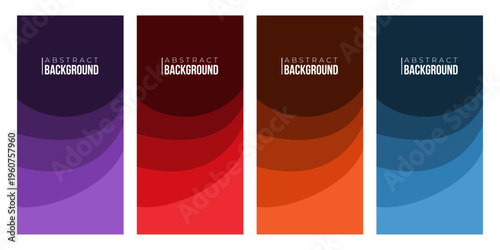 Abstract Minimal Curve Background Set Modern Color Design