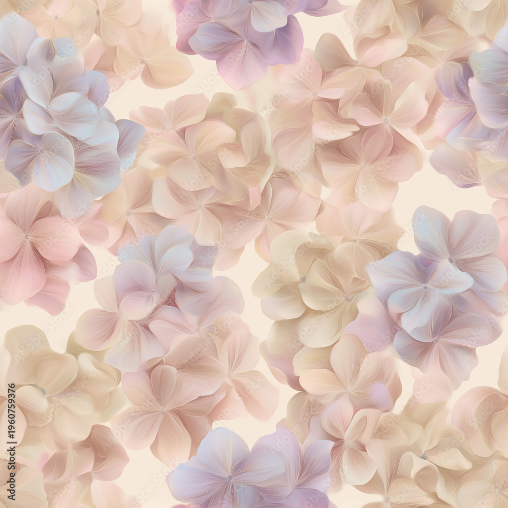 Obraz premium Floral pastel frame background with soft petals and copy space center
