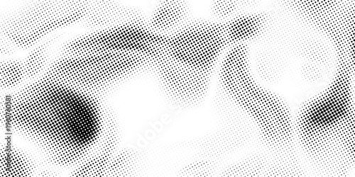 Wavy halftone dots texture, abstract halftone background