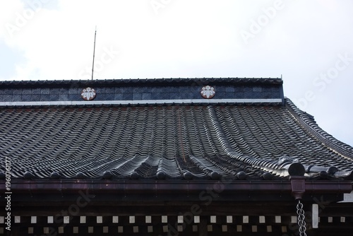 日本の寺院の屋根瓦