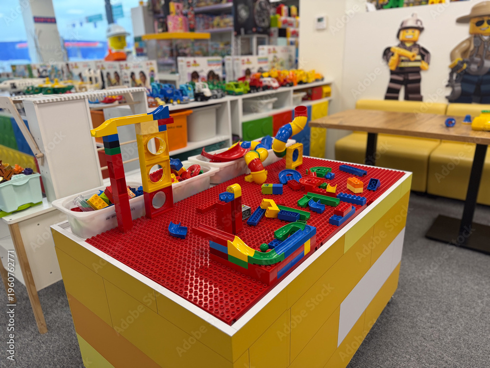 Obraz premium Lego play table with marble run