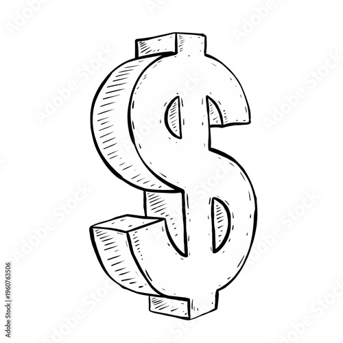 Sketch dollar sign icon