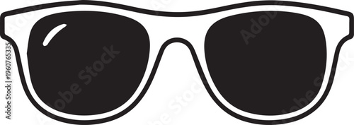 A graphic of stylish sunglasses, offering a sleek, minimal, and iconic design, perfect for projects related to fashion and eyewear.