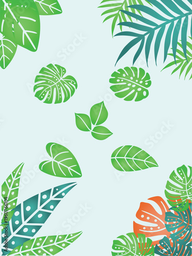summer tropical leaves
