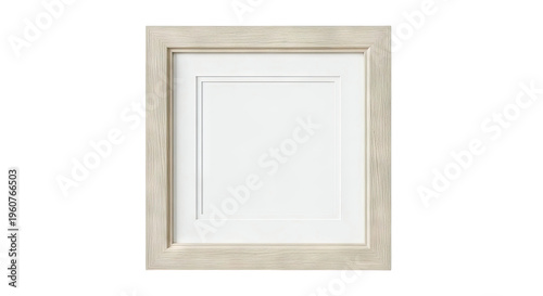 Light Wood Photo Frame with White Mat