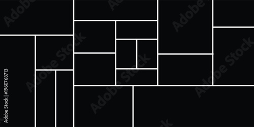 Mosaic collage pictures collection. Collage mood board grid template. Set of presentation backgrounds. Photo layout. Album Gallery banner vector illustration.eps,10