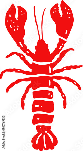 Dolce Vita Red Lobster Illustration 