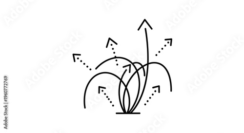 A stylized illustration of growing and development.