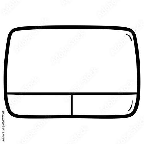 touchpad illustration hand drawn outline vector