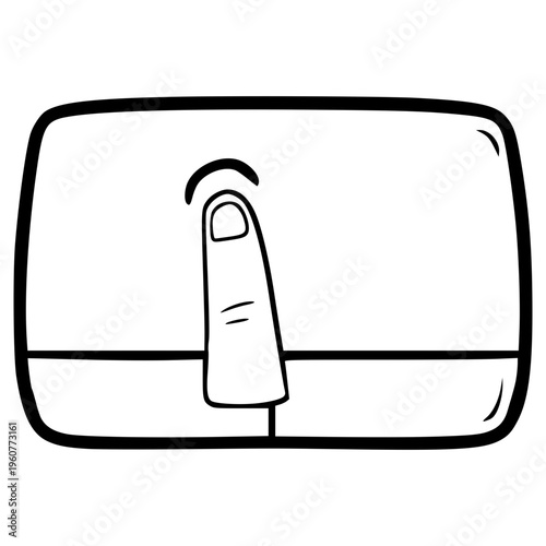 touchpad gesture select illustration hand drawn outline vector